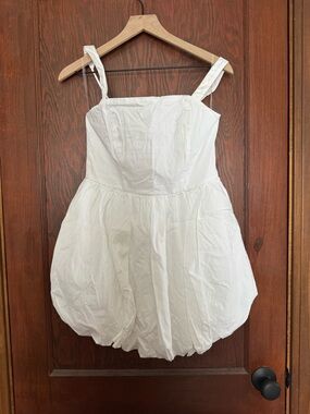 Francesca's Collections White Mini Bubble Dress